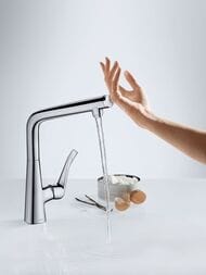 Смеситель Hansgrohe Metris Select M71 для кухни 320 мм поворотный излив хром 14883000 — изображение 8
