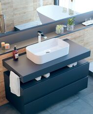 Умывальник Sanita Luxe INFINITY SLIM (600х360х140) накладной, белый WB.CT/Infinity/60-N.Slim/WHT.G/S1