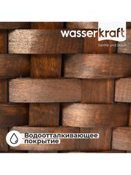 Корзина для ванной комнаты WasserKRAFT Berkel (31х26х19) плетеная, без крышки WB-480-S — изображение 2