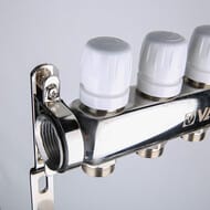 Коллекторная группа VALTEC  3 выхода, 1"х3/4" без расходомеров, нержавеющая сталь VTc.588.EMNX.0603