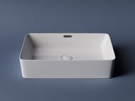 Раковина накладная Ceramicanova Element 600х380х140 прямоугольная, перелив, цвет: белый CN5025