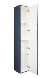 Шкаф-пенал La Fenice TERRA Blu grigio 30 см (300х305х1600) синий матовый FNC-05-TER-BG-30