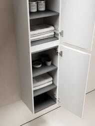 Шкаф-пенал SANCOS Code PCD35W 350х350х1650 подвесной, 2 дверцы, реверсивные петли, цвет: Белый