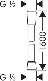 Душевой шланг Hansgrohe Isiflex 1,60 м хром полимерный 28276000