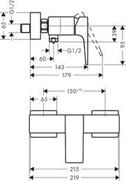��������� Hansgrohe Metropol 32560990 ��� ���� ������������, ���������, ������� ������