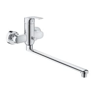 Смеситель для ванны Grohe EuroSmart поворотный излив, вынос 400 мм, однозахватный, хром 23992003