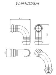 Пресс угольник VALTEC 28х28, 90° нерж. сталь, VTi.951.I.002828