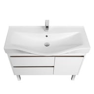 Тумба под умывальник AQUATON Нортон 100 1A249001NT010 966x357x554 подвесная, белый/дуб эндгрейн