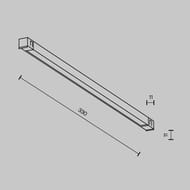 �������� ���������� Maytoni Basis Exility X (����������������) TR240-2-6W4K-B 4000K 6�� 120�, IP20, ������