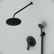 Душевая система AM.PM X-Joy FB85A1RH22 встраиваемый смеситель, верхний/ручной душ, черный матовый