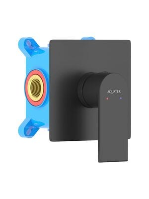 Смеситель для душа Aquatek Лира AQ1466MB встраиваемый, однозахватный, цвет: черный матовый