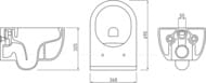 Унитаз подвесной Berges EGO 490х370х325 безободковый, сиденье Toma SO микролифт, белый 082122