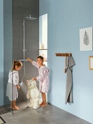 Душевая система Hansgrohe Croma E 280 Showerpipe 27660000 с термостатом, для душа, EcoSmart, хром — изображение 4