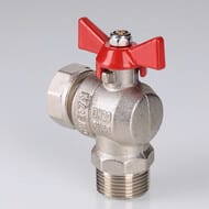 Кран шаровый 1/2"ВН VALTEC BASE угловой с накидной гайкой, короткий, VT.267.NS.0404