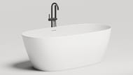 Ванна отдельностоящая Salini Sofia S-Sense 102516G 1700х800х605 иск. камень, белый глянец