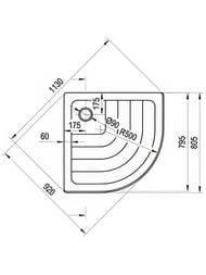 ������� ��������� ������ RAVAK Kaskada Ronda 80 EX (806�805�185) ��� ��������� �������, �����
