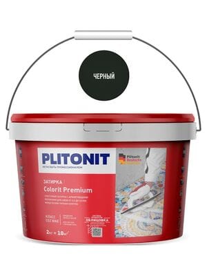 Затирка цементная эластичная PLITONIT Colorit Premium черная, 2 кг