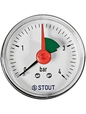 Манометр Stout, 0-4 бар, 1/4