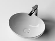Раковина накладная Ceramicanova Element 405х330х140 овальная, без перелива, белый CN6016