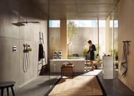 Верхний душ Hansgrohe Raindance E 300 AIR 1jet держатель из стены 390мм 26238000