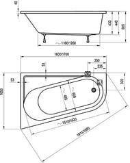 ����� ��������� RAVAK CHROME L 170x105 �����, �����
