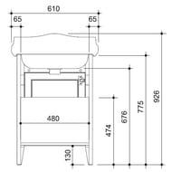 ����� ��� �������� Caprigo ������ 60 noce europeo 610�926�525 ������ 11210R-�041