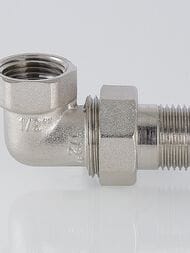 Американка угловая VALTEC  1/2" НВ латунь никелированная VTr.098.N.0004