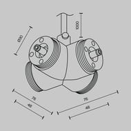 �-�������� ������������ ��������� ��� ������� Maytoni Shelf (����) CA017TX-P-B � ������ �������, IP20, ������