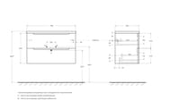 Тумба под раковину BelBagno ETNA 39 (800х390х500) подвесная, Rovere Moro ETNA39-800/390-2C-SO-RW-P