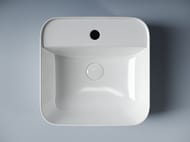 Раковина накладная Ceramicanova Element 390х390х140 прямоугольная, отв. под смеситель, белый CN5014