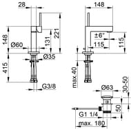 ��������� ��� �������� Keuco Edition 90 115 ��, �������������, � ������ ��������. ���� 59004 010000