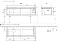 ����� ��� ���������� Villeroy & Boch LEGATO (1400�380�500) ���������, 2 �����, ����� B61300DH