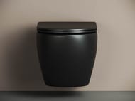 %Унитаз подвесной Ceramicanova Metropol 490х365х360 безободковый, сиденье микролифт, черный CN4002MB