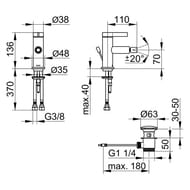 ��������� Keuco IXMO Pure 70 ��, ��� ����, � ������ ��������, ������ ������� 59509 371000