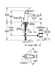 ��������� Grohe EuroDisc Cosmopolitan 33190002 ��� �����������, ������������� ����� 116 ��, �/�, �/�