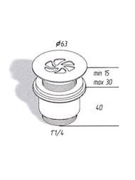    Migliore DAISY d-63, 1 1/4"    ,  ML.RIC-10.125.BR