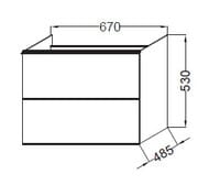 ����� ��� ���������� Jacob Delafon ODEON UP EB890-N18 (670�485x530) � 2 �������, �����