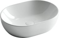 Раковина накладная Ceramicanova Element 480х350х140 овальная, без перелива, белый CN6019