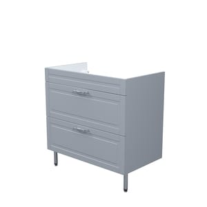 Тумба под умывальник IDDIS Oxford 800х455х810 напольная, 2 ящика, светло-серый OXF80L0i95