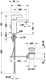    Duravit D-Neo M DE1020001010 165 , ,  , 