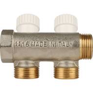 Коллектор распределительный STOUT 3/4", 2 отвода 3/4"ЕК SMB 6851 343402