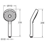 ����� ������� Jacob Delafon Awaken Geometric E72415-BL 3 ������, 110��, ����: ������ �������