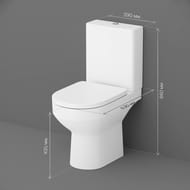 Унитаз компакт AM.PM Spirit 2.0 (370х635х850) FlashClean без сиденья C708600WH