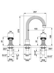 ��������� CEZARES OLIMP-BLS2-A-03/24-M ��� ��������, 3 ���������, ������ ������, ������/����� ������
