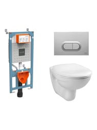 Комплект: Инсталляция Vitra с клавишей хром + Унитаз Normus + сиденье 9773B003-7202