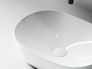 Раковина накладная Ceramicanova Element 480х350х130 овальная, без перелива, цвет: белый CN5010