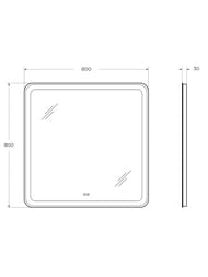 ������� Cezares MULTICOLORE (800�800�30) CZR-SPC-MC-800-800-RGB-TCH ������. ����.,�����. RGB