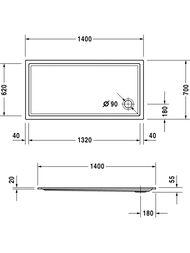 ������ ��������� Duravit Starck 1400�700 72012400000000