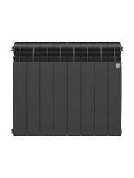 Радиатор биметаллический, 8 секциий ROYAL THERMO BiLiner 500 B ВШГ 574х640х87, 1480Вт, черный НС-16 — изображение 2