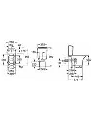 ���� �������-�������� Roca Leon 360x615x390, 342649000